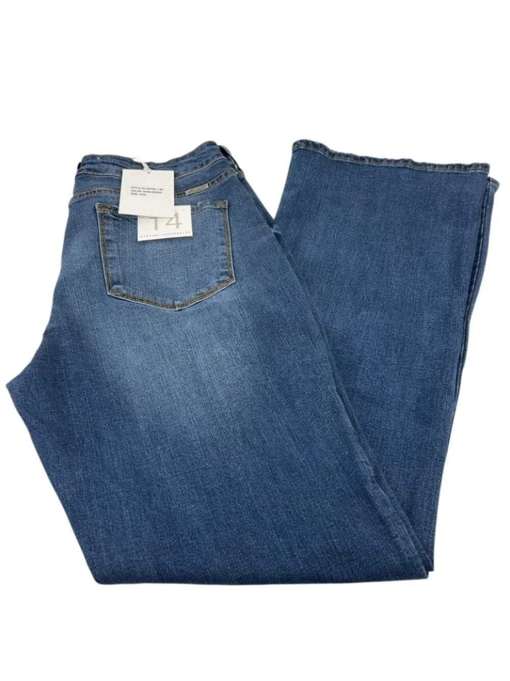 KanCan Jeans Women's Sz 14 Dark Indigo Mid Rise Bootcut Stretch Denim Nwt - Picture 7 of 12